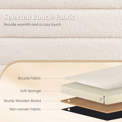 Upholstered Fabric Storage Ottoman Bedroom Bench,