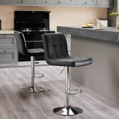 Leather Bar Stools Set