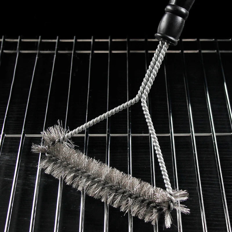 Barbecue Grill Brush Clean Tool Stainless Steel Bristles Non-stick Cleaning Brushes