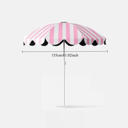 Adjustable Height UPF50+ UV Protection Beach Sun Umbrella (Base Not Included)