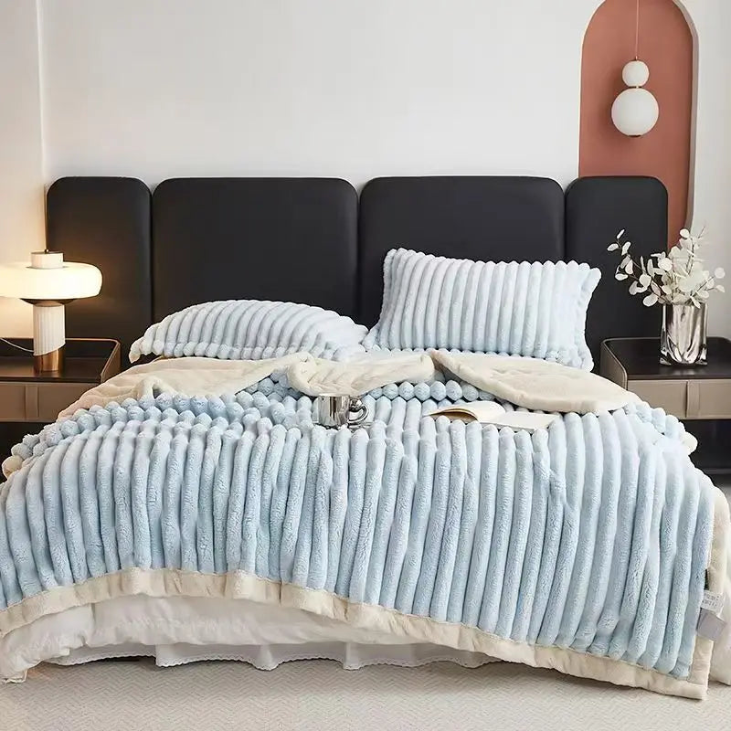 1pc Weighted Fleece Blanket -Soft, Warm, Throw