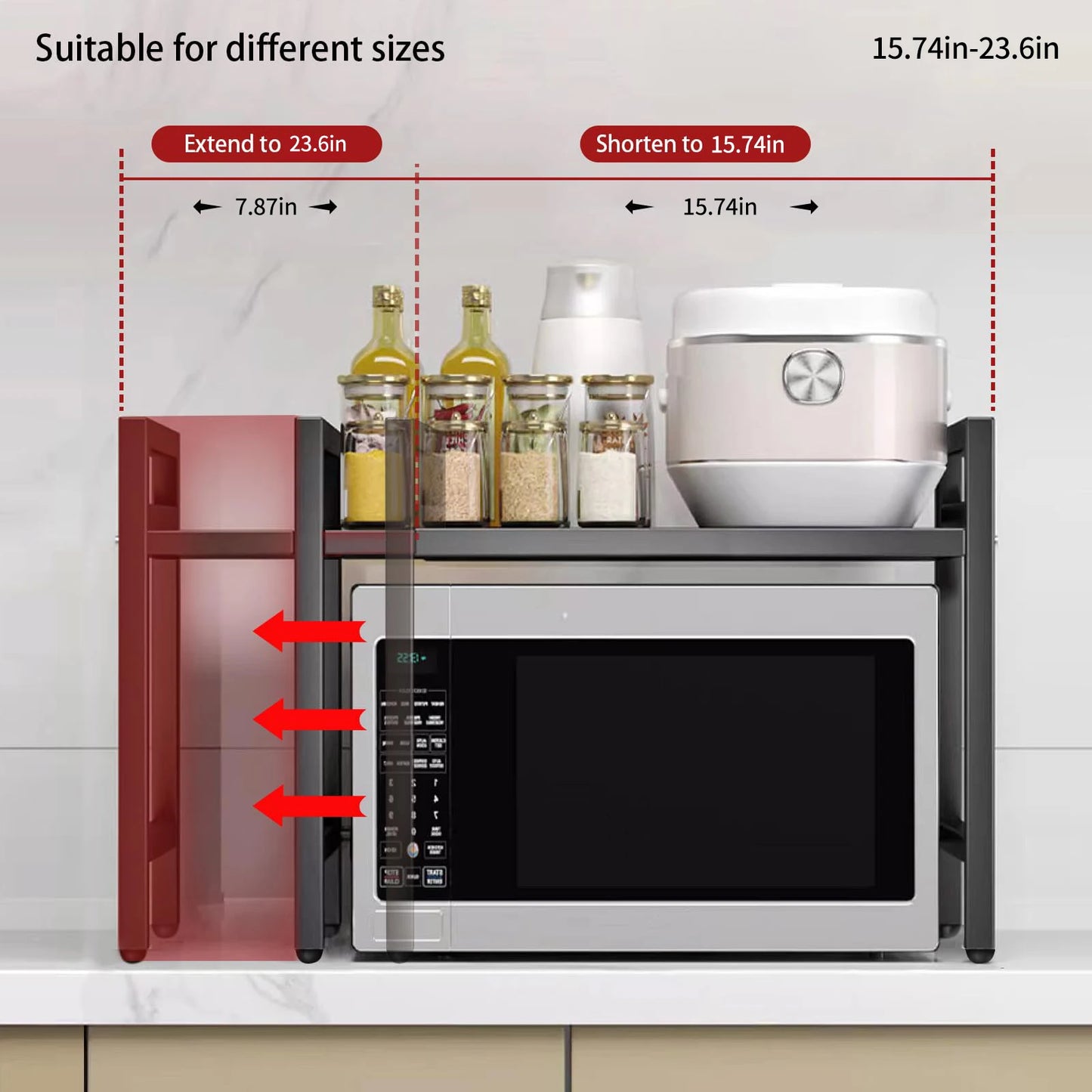 Microwave Shelf Organizer.
