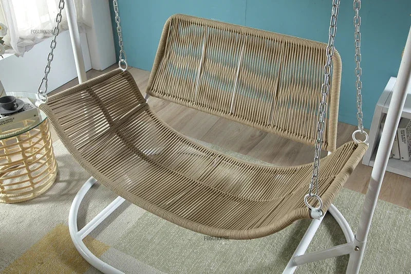 Rattan Hanging Basket Double Patio Swings Creative Hammock