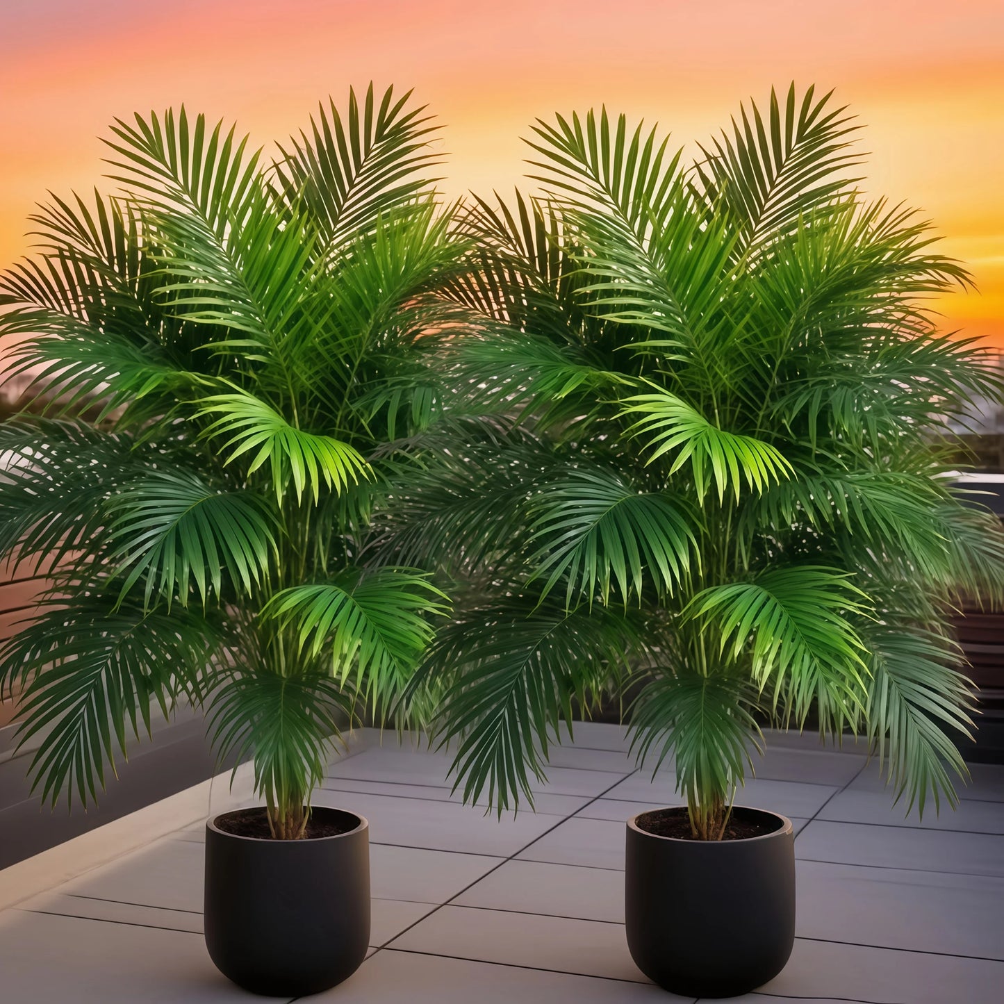 2pcs Large Outdoor Artificial Pineapple Palm Trees