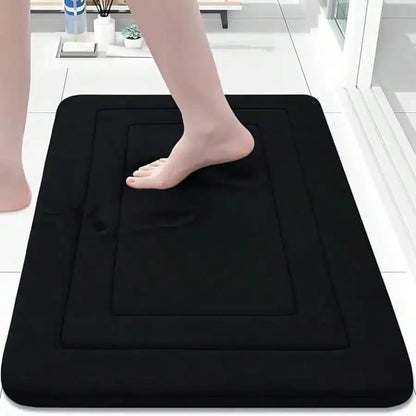1Pc Memory Foam High-Density Fast Drying Absorbent Carpet, Super Soft Anti-Skid Bathmat