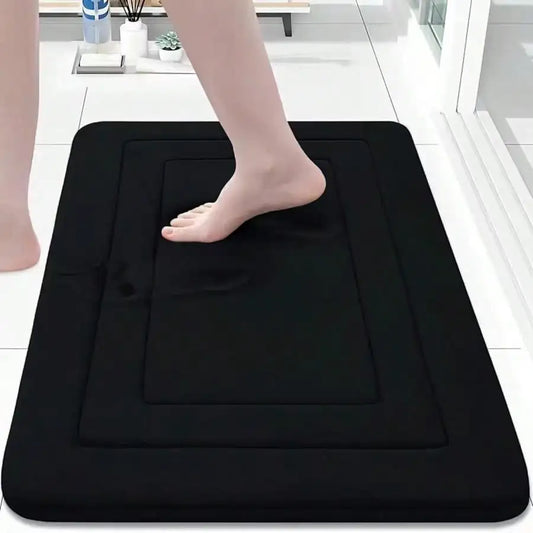 1Pc Memory Foam High-Density Fast Drying Absorbent Carpet, Super Soft Anti-Skid Bathmat