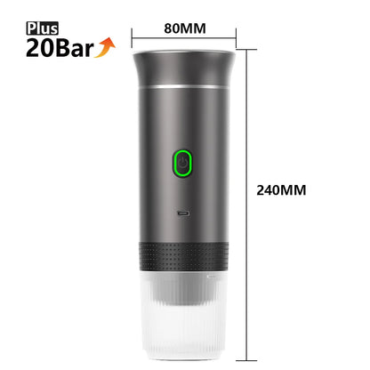 Wireless Electric Portable Espresso Coffee Machine for Home Camping Coffee Maker 3-in-1 Capsule Powder Travel Coffee Maker