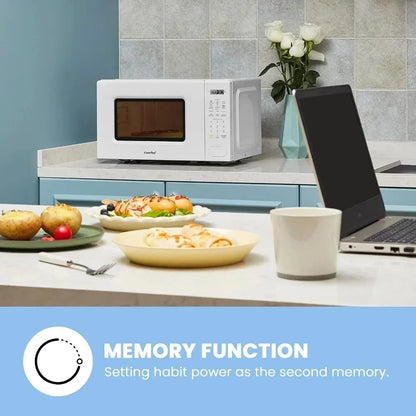 L # Retro Microwave Fast Multi-Stage Cooking, Turntable Reset Function Kitchen Timer