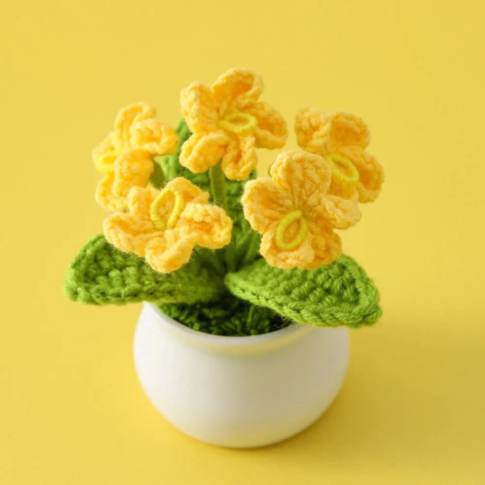 Hand-knitted Sunflower Tulip Crochet Flowers Potting