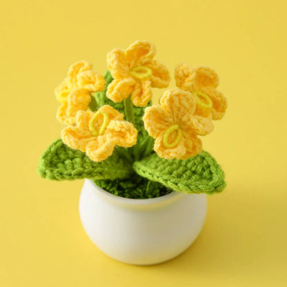 Hand-knitted Sunflower Tulip Crochet Flowers Potting