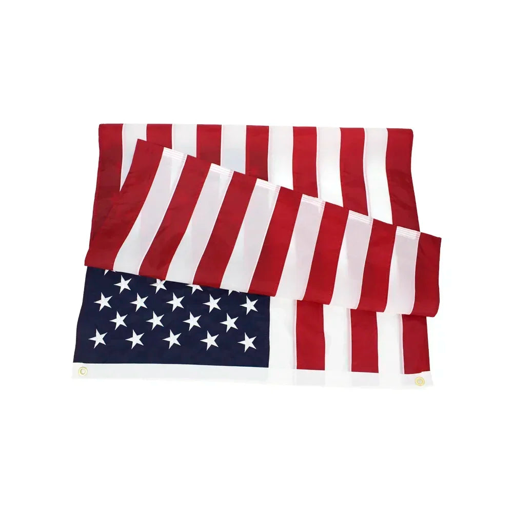 Heavy Duty US 3x5 Feet Waterproof Nylon Embroidered Stars Stripes USA American Flag Embroidery