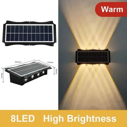 Solar Wall Lamp Outdoor LED Light Waterproof Up And Down Luminous Lighting Balcony Yard