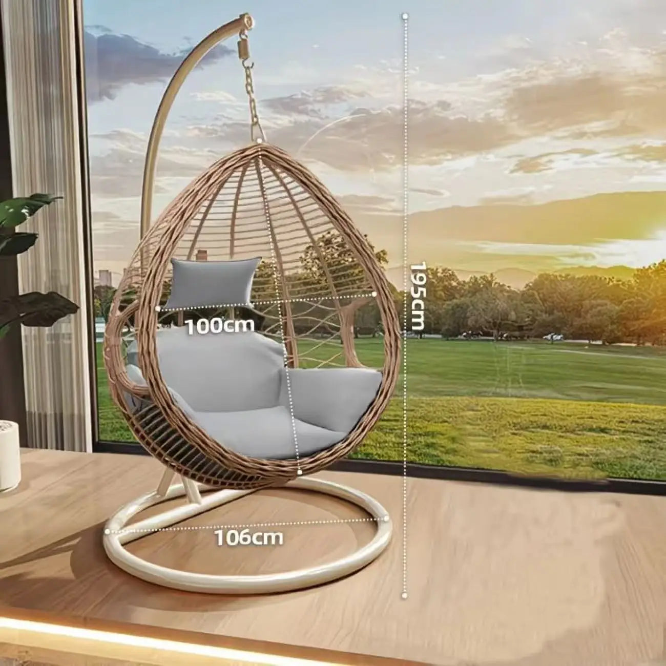 Hanging Basket Outdoor Swing Patio Double Hanging Chair