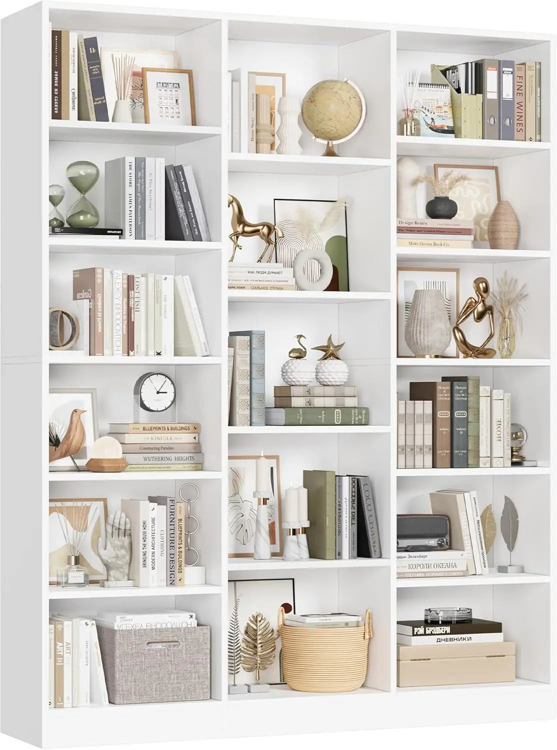 Triple Wide Bookshelf