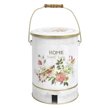 European Style Flower and Bird Outdoor Garden Trash Cans