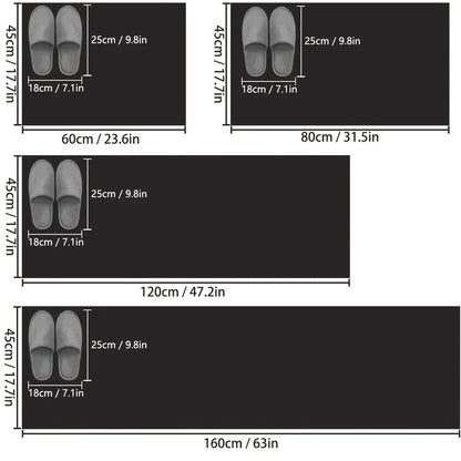 Long strip kitchen floor mat diatomaceous earth non-slip absorbent mat square entrance mat