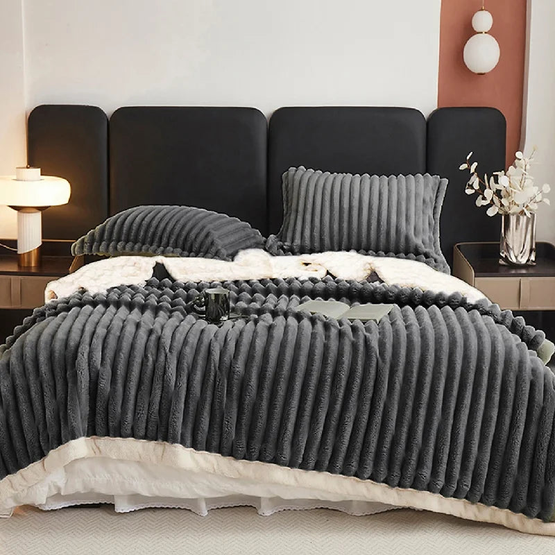 1pc Weighted Fleece Blanket -Soft, Warm, Throw