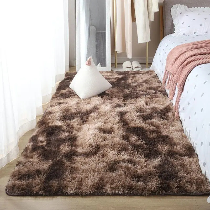 Bedroom Carpet Soft Decoration White Fluffy Large Kids Bedside Rugs