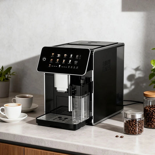 Fully Automatic ESPRESSO MAKER with Hemiblock Heating System with Grinder Milk Tank Cleaning Integrated