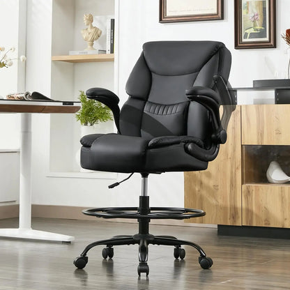 500LBS Drafting Chair, High Back Safer Standing Desk Chair,
