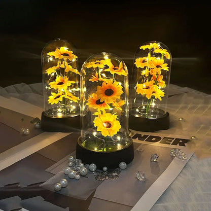 Artificial Sunflower Plastic Set Eternal Flower Can Light Up