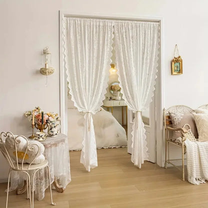 1pc elegant phoenix tail lace chiffon curtain.