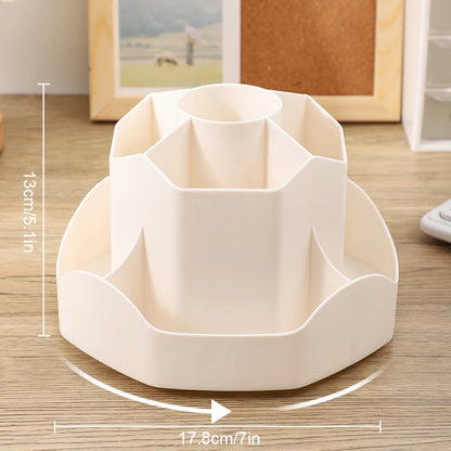 Large Capacity Plastic Rotating Pen Holder Storage