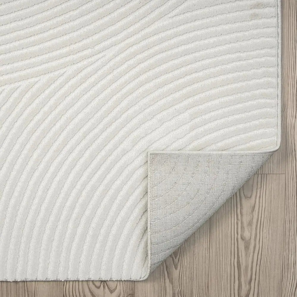 5' x 8' Neutral Cream Area Rug | Elegant Zen-Inspired.
