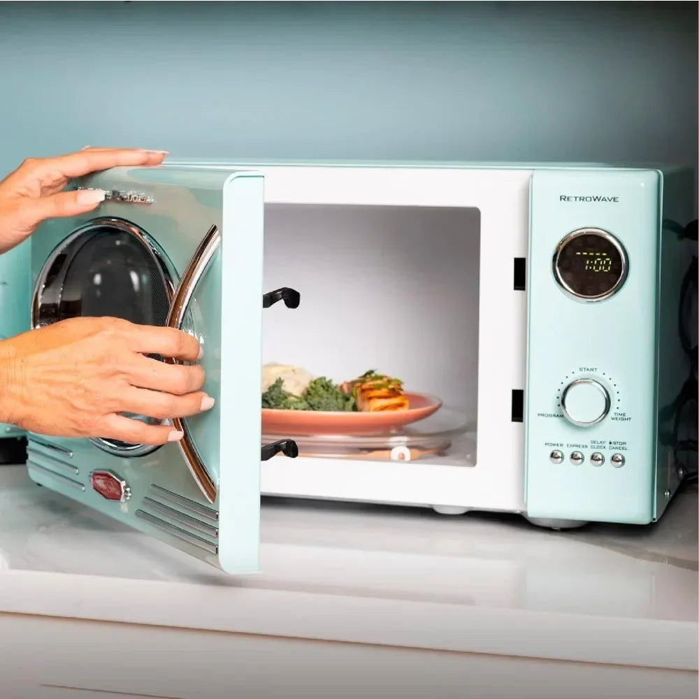 Countertop Microwave Oven, 800-Watt, 0.9 Cu Ft - 12 Pre-Programmed Cooking Settings - Digital Clock