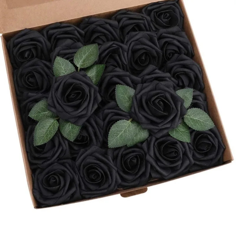 10~100pcs Rose Artificial Flowers Foam Fake Roses Wedding Bouquets Centerpieces