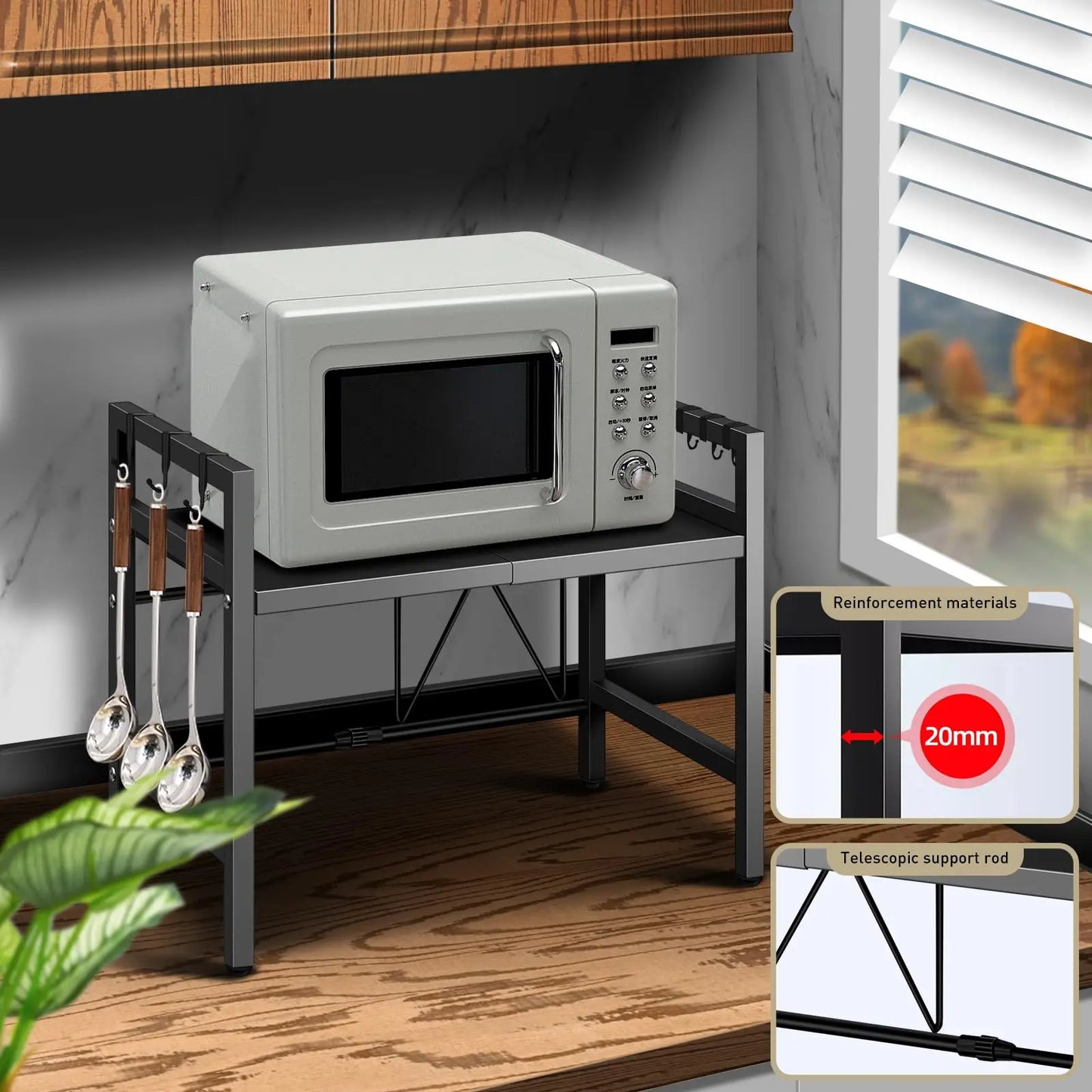 Microwave Shelf Organizer.