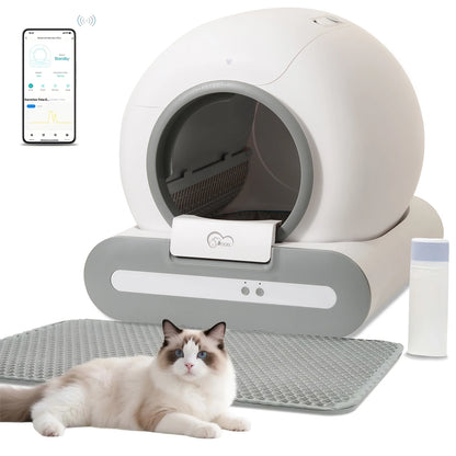 Self-Cleaning Cat Litter Box App Control, ONLY Supports Wi-Fi