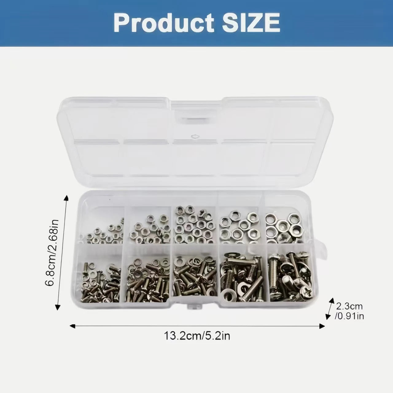 Hex Nuts and Bolt Set - 320 pieces/120 pieces, durable M2 - M5 metric size, universal hardware kit