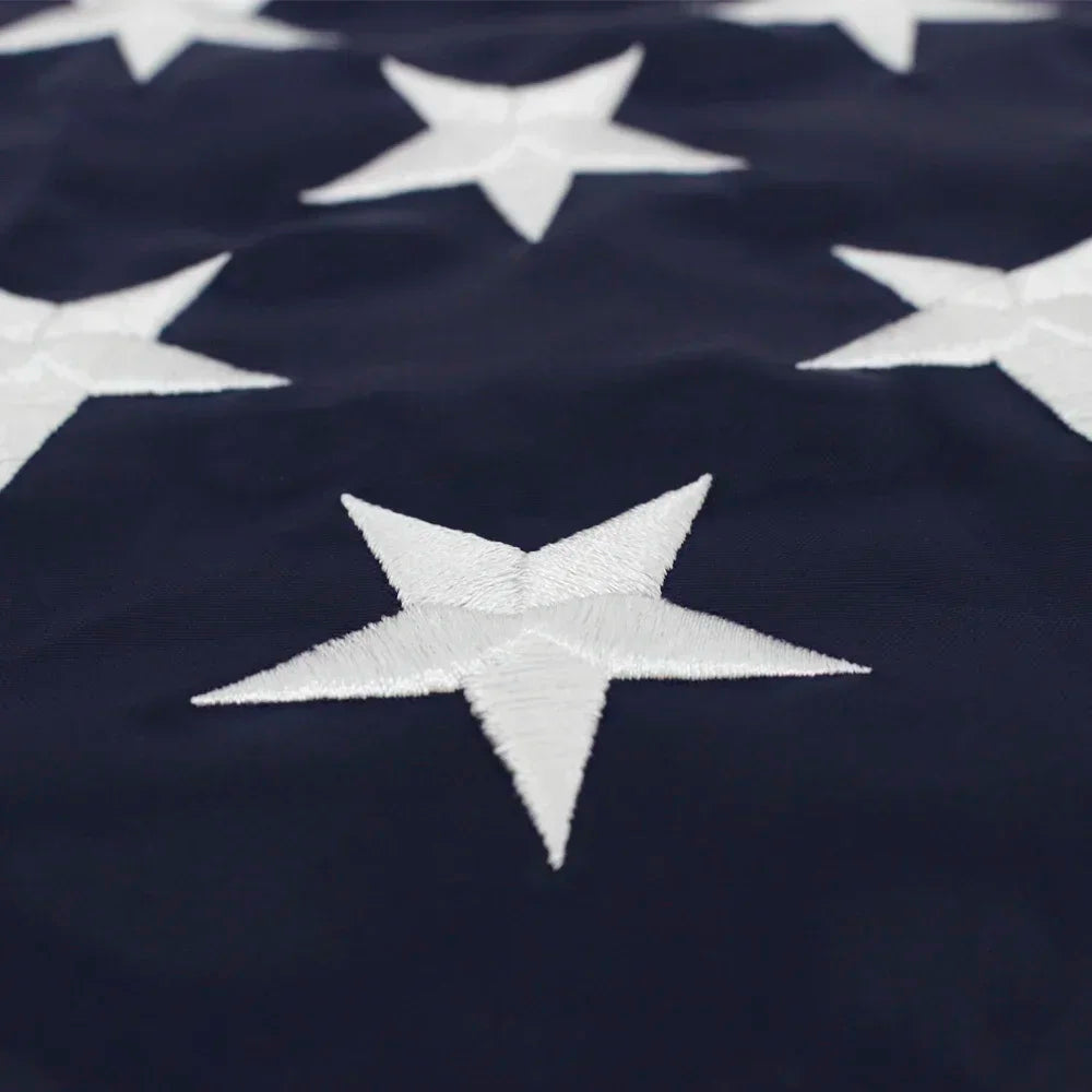 Heavy Duty US 3x5 Feet Waterproof Nylon Embroidered Stars Stripes USA American Flag Embroidery