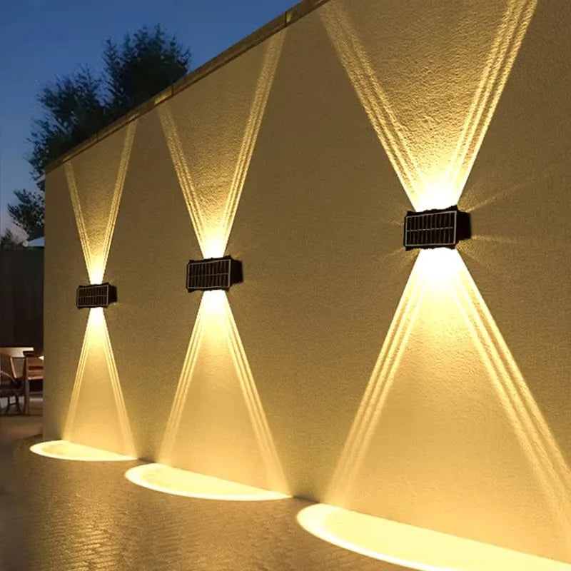 Solar Wall Lamp Outdoor LED Light Waterproof Up And Down Luminous Lighting Balcony Yard