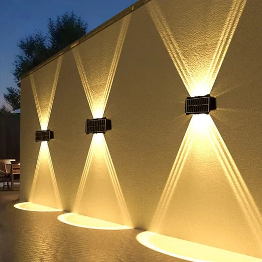 Solar Wall Lamp Outdoor LED Light Waterproof Up And Down Luminous Lighting Balcony Yard