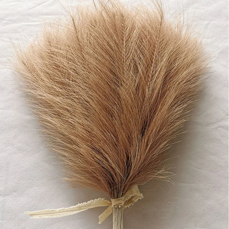 10/30 Pcs Artificial Pampas Grass Fluffy Reed Bouquet Boho Decoration Table Flower Arrangement