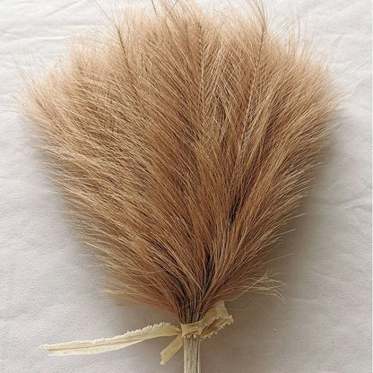 10/30 Pcs Artificial Pampas Grass Fluffy Reed Bouquet Boho Decoration Table Flower Arrangement