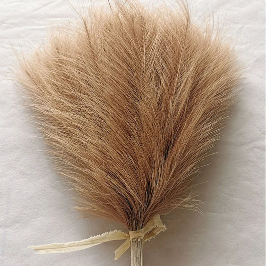 10/30 Pcs Artificial Pampas Grass Fluffy Reed Bouquet Boho Decoration Table Flower Arrangement