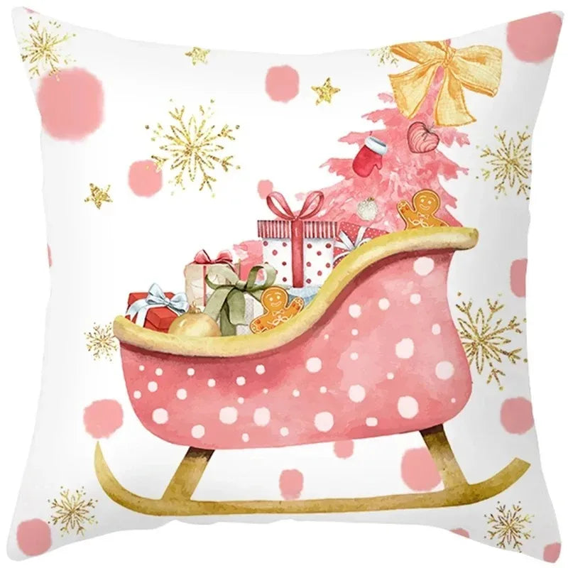 Christmas Cushion Cover Pillowcase Decorations for Home