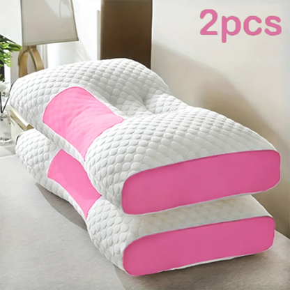 2pcs Massage Neck Pillows Adjustable Ergonomic Orthopedic Contour Support, High-Quality Pillow Core,