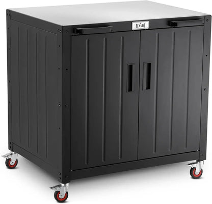 Grill Table, Outdoor Bar cart with Storage Cabinet, Modular Outdoor Kitchen Island