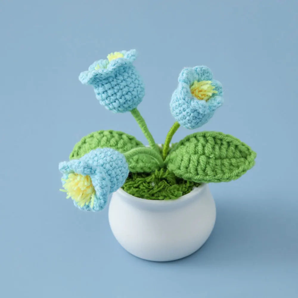 Hand-knitted Sunflower Tulip Crochet Flowers Potting