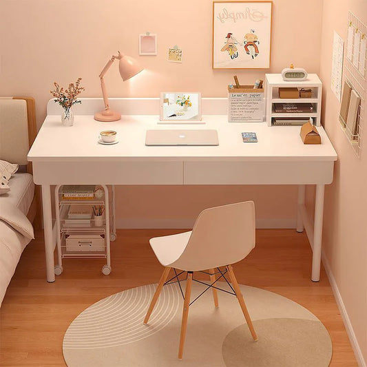 Home Storage Office Desk Minimalist White Standing Gaming Study Office