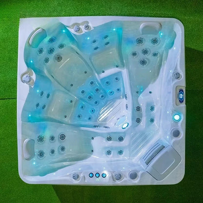 Spa Pool Hot Tub Hydraulic Massage Function Outdoor White Modern Relaxation