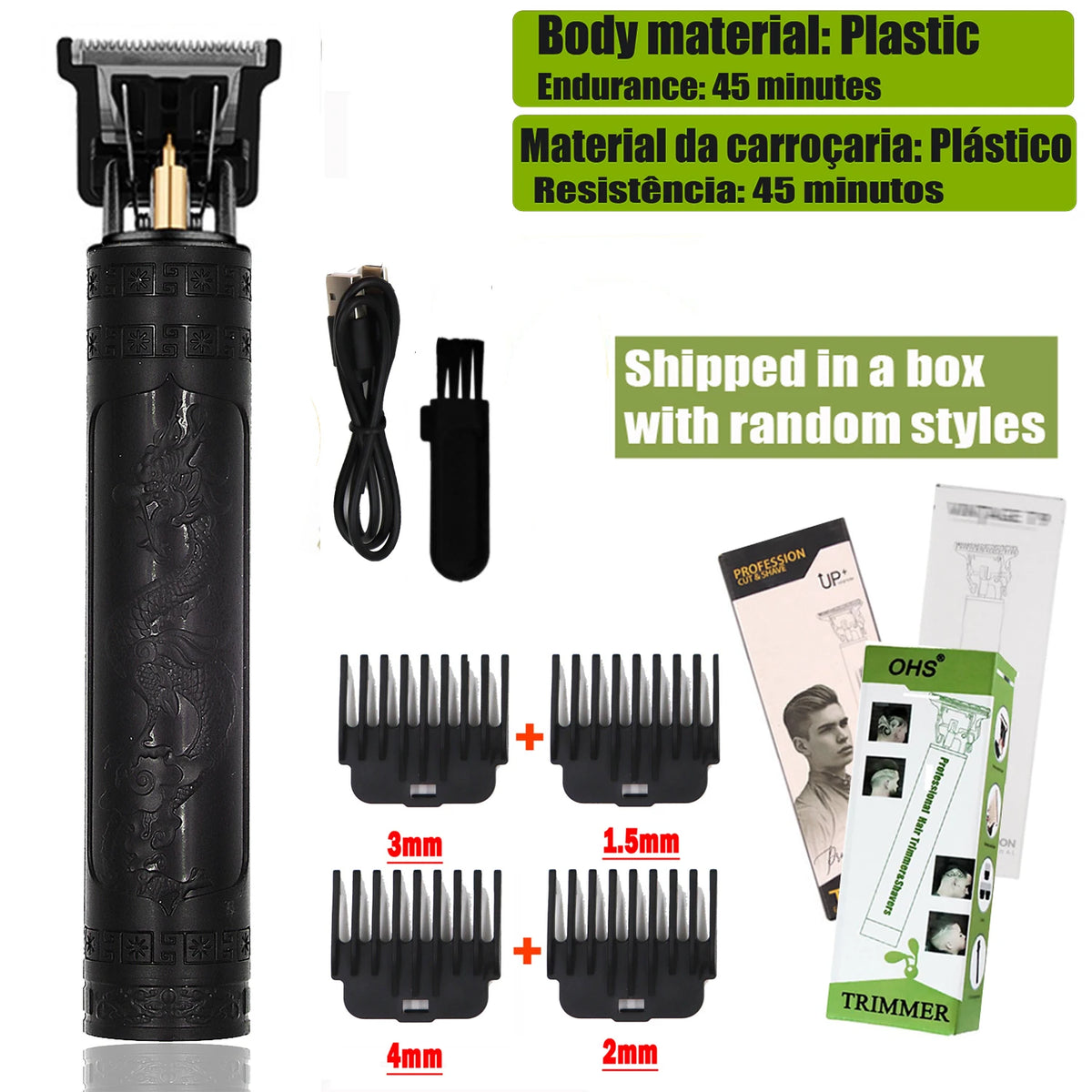 Beard Shaving Body Hair Trimmer Clippers Electric Machine Men Haircut Machine 0mm Barber Shaver
