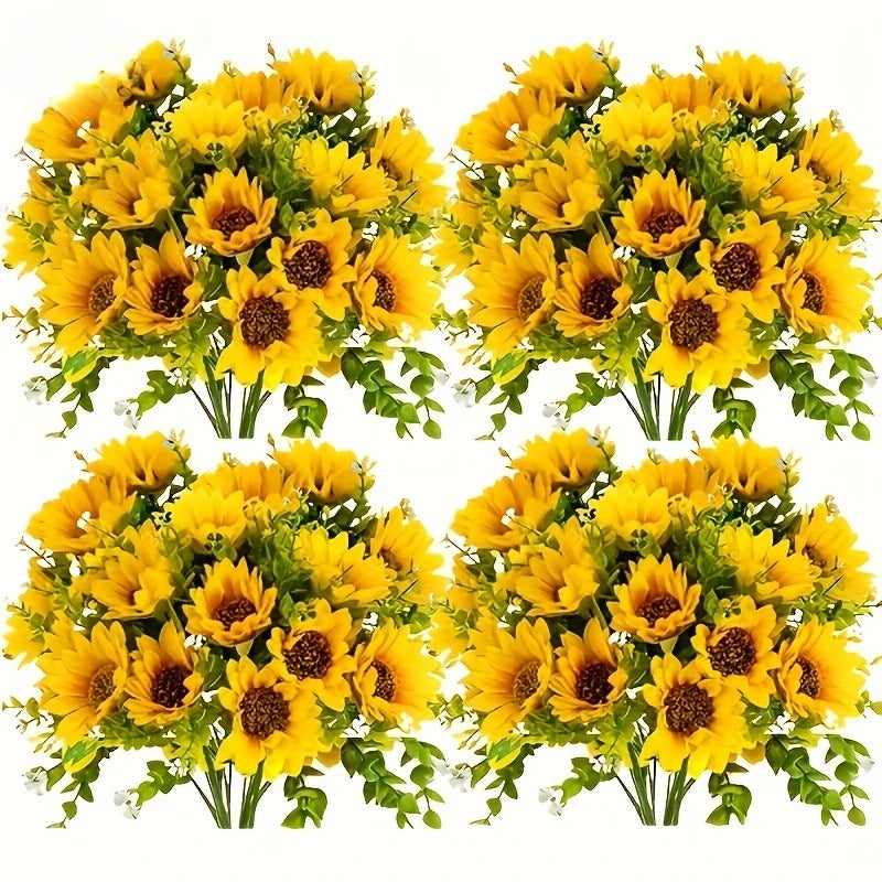 Artificial Flower Sunflower Bouquets Decoration Autumn