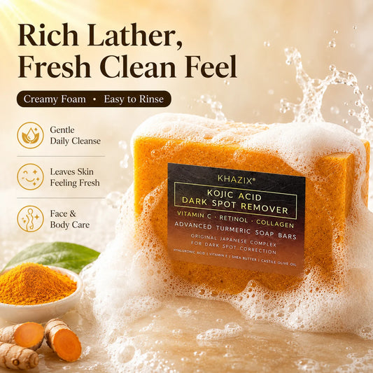 Turmeric Acid Face & Body Soap, Gentle Cleansing with Shea Butter, Retinol and Vitamin E