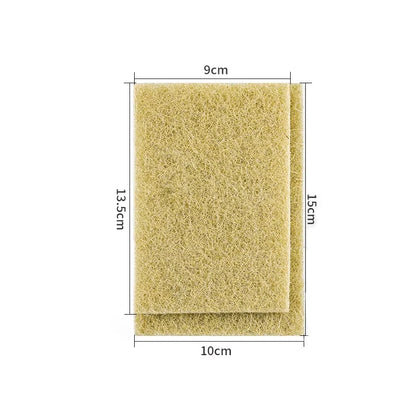 10PCS Natural Sisal Microfiber Sponge Kitchen Dishes Cleaning Cloth Eco Friendly Scouring Pad