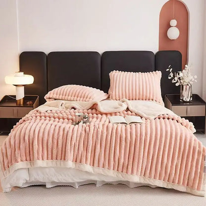1pc Weighted Fleece Blanket -Soft, Warm, Throw